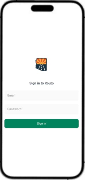 Mobile app on iPhone